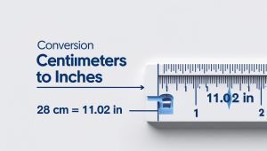How to Convert 28cm to Inches?